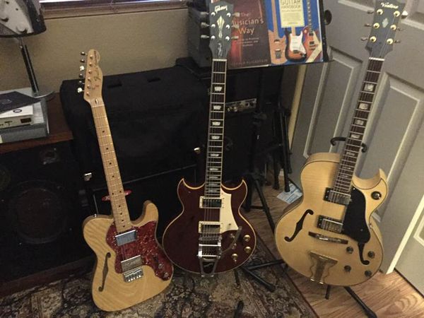 3 guitars, 2 Japanese, 1 American